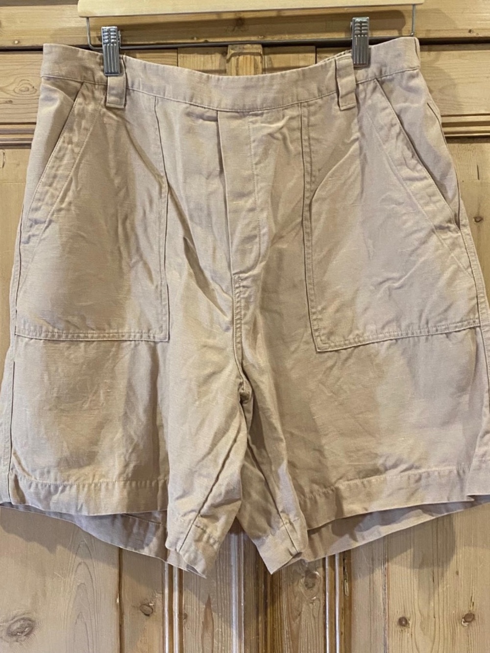Soft Surroundings Linen Shorts Women's Size Large Beige Woven